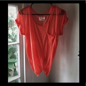 Rag & Bone super sheer knit top with pocket